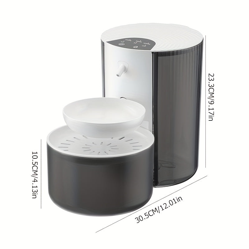 NNETM Smart Cat Water Fountain with 3L, USB & Battery